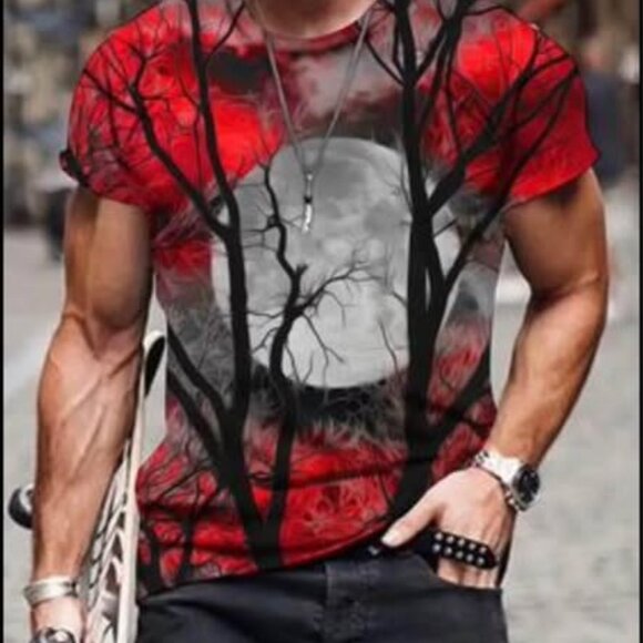 Mens XL (42) Full Moon T shirt - Picture 7 of 9